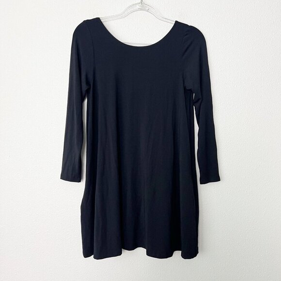 Fighting Eel Womens Black India Modal Long Sleeve Dress - Picture 1 of 5